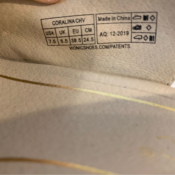 Vionic Coralina Chevron  Pink Tan Espadrilles Wedge Slingback Sandals sz 7.5 - Picture 8 of 9